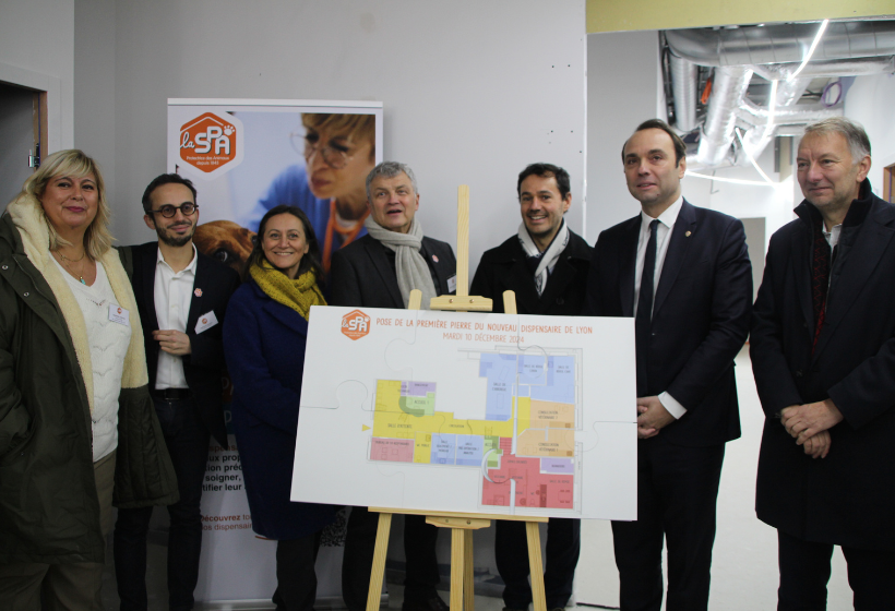 Pose de la première pierre du nouveau dispensaire SPA de Lyon