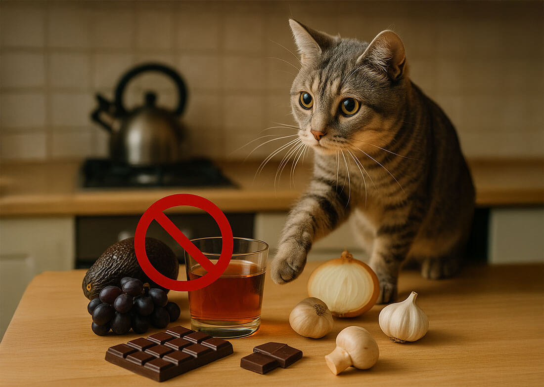 10 aliments toxiques pour les chats