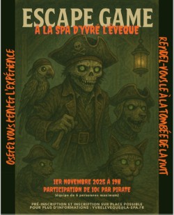 ESCAPE GAME SAMEDI 1ER NOVEMBRE 2025