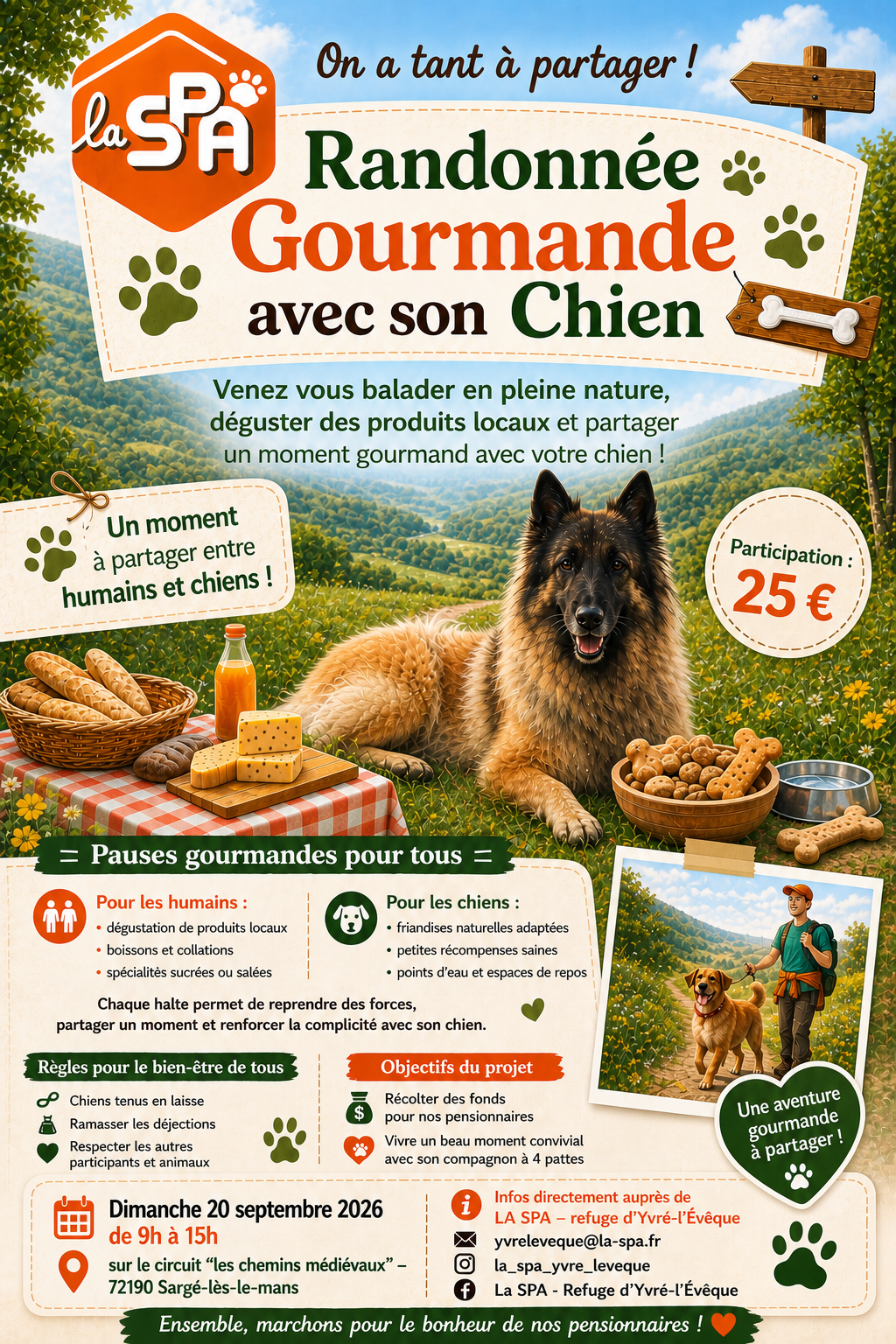 RANDONNEE GOURMANDE MAÎTRE & CHIEN DIMANCHE 20 SEPTEMBRE 2026