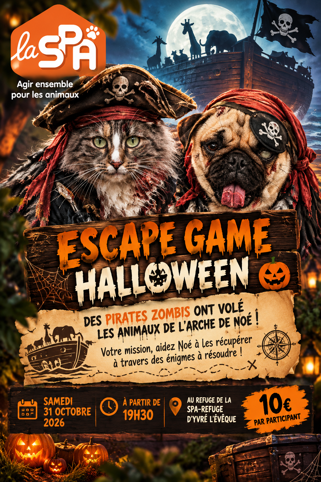ESCAPE GAME HALLOWEEN SAMEDI 31 OCTOBRE A PARTIR DE 19H